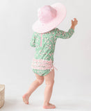 Pink Stripe Swim Hat - SPF50 0-12M
