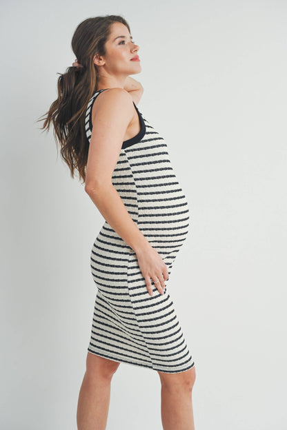 Striped Bodycon Dress Maternity