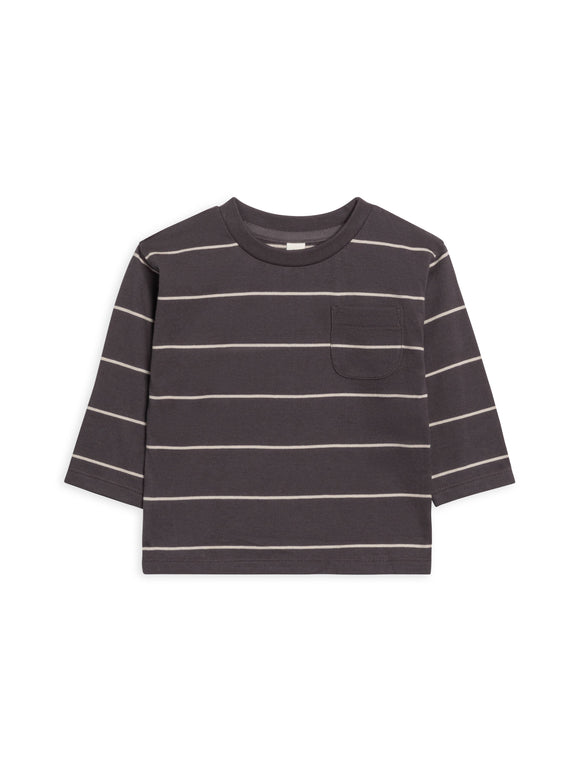Reese Drop Should Tee - Hunter Stripe / Ash