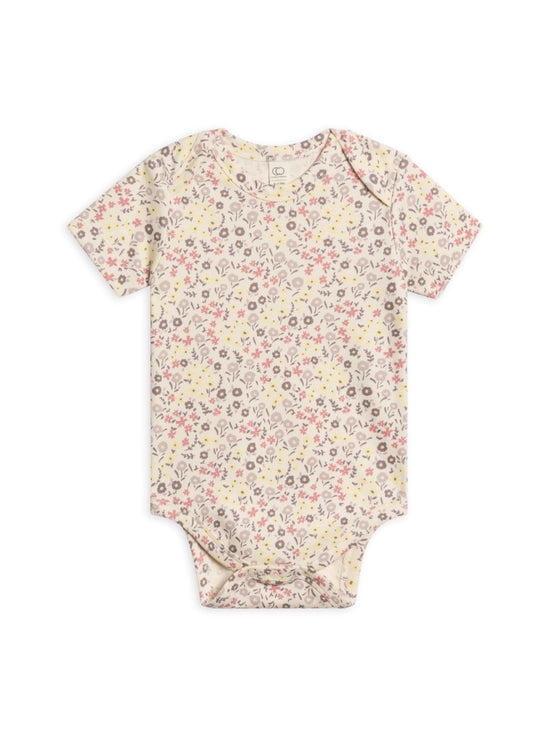 Organic Baby Afton Bodysuit - Giada Floral/Lilla