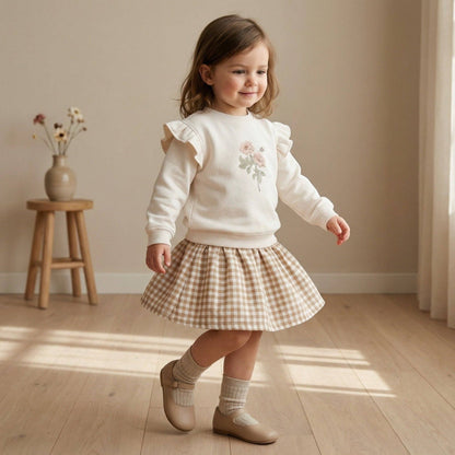 Org. Ruffle Sweatshirt - Bloom