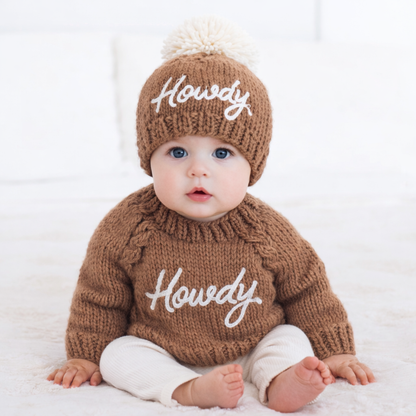 Knit Sweater Pecan - Howdy