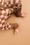Espresso Checkered Bamboo Sleeper