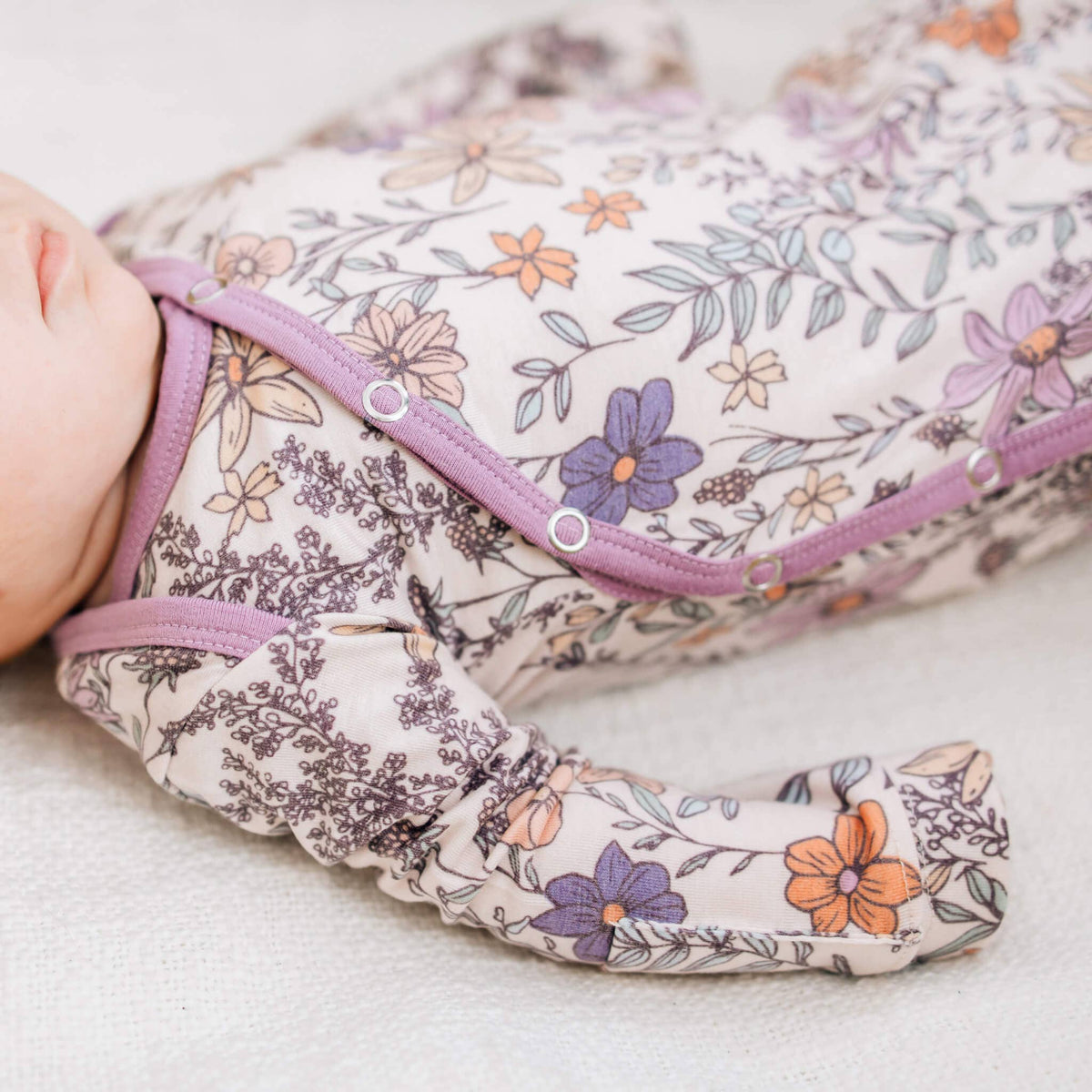 Newborn Knotted Gown - Flora