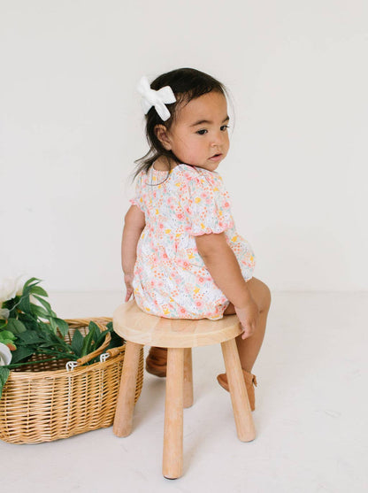 Quinn Poplin Romper - Bunny Field