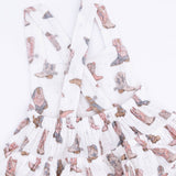 Cowgirl Boots - Ruffle Sunsuit