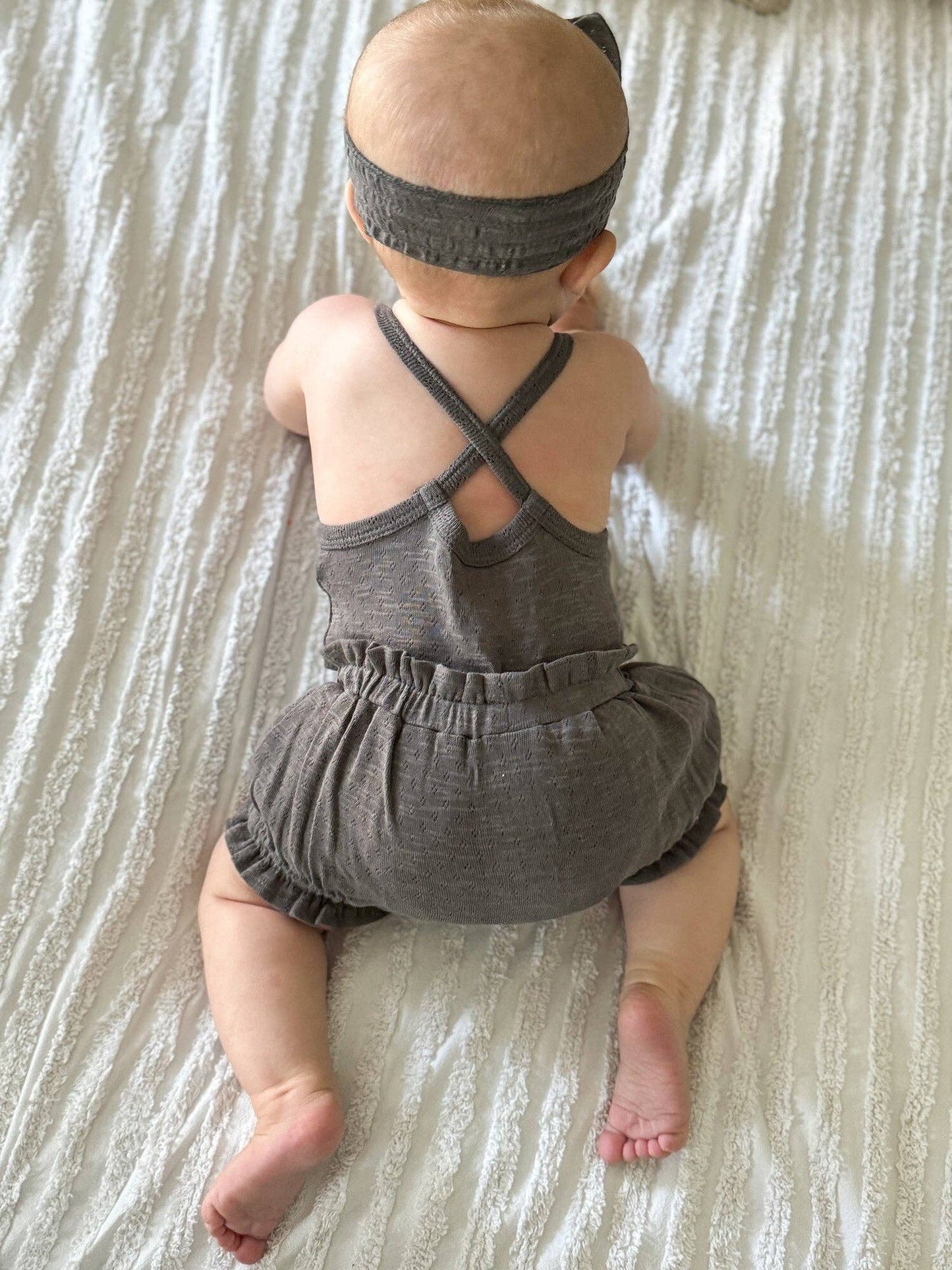 Feather | Organic Pointelle Ruffle Bloomer