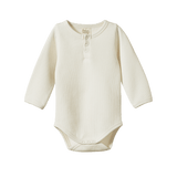 Waffle Henley Long Sleeve Bodysuit