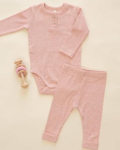 QM Ribbed Set - Rose