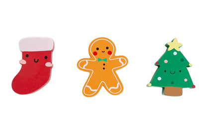 Wooden Christmas Shapes Puzzle, Developmental Learning Toy