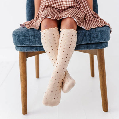 Dottie Knee Socks - Vanilla