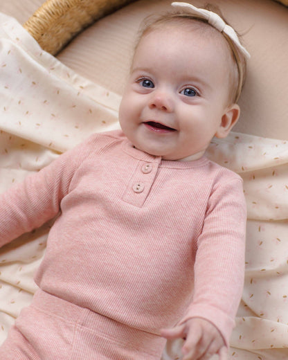 QM Ribbed Set - Rose
