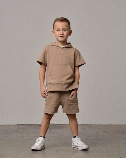Short Sleeve Hoodie - Driftwood