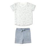 Organic Tee & Shorts Set - Waves