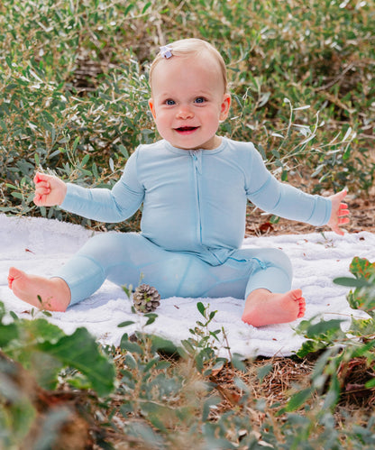 LUXE Bamboo Footless Pajama - Sky