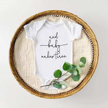 Baby Makes Three Onesie