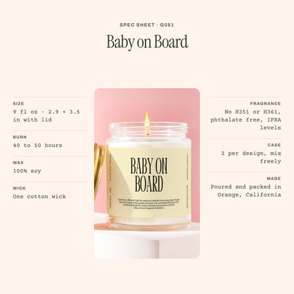 Baby on Board Candle