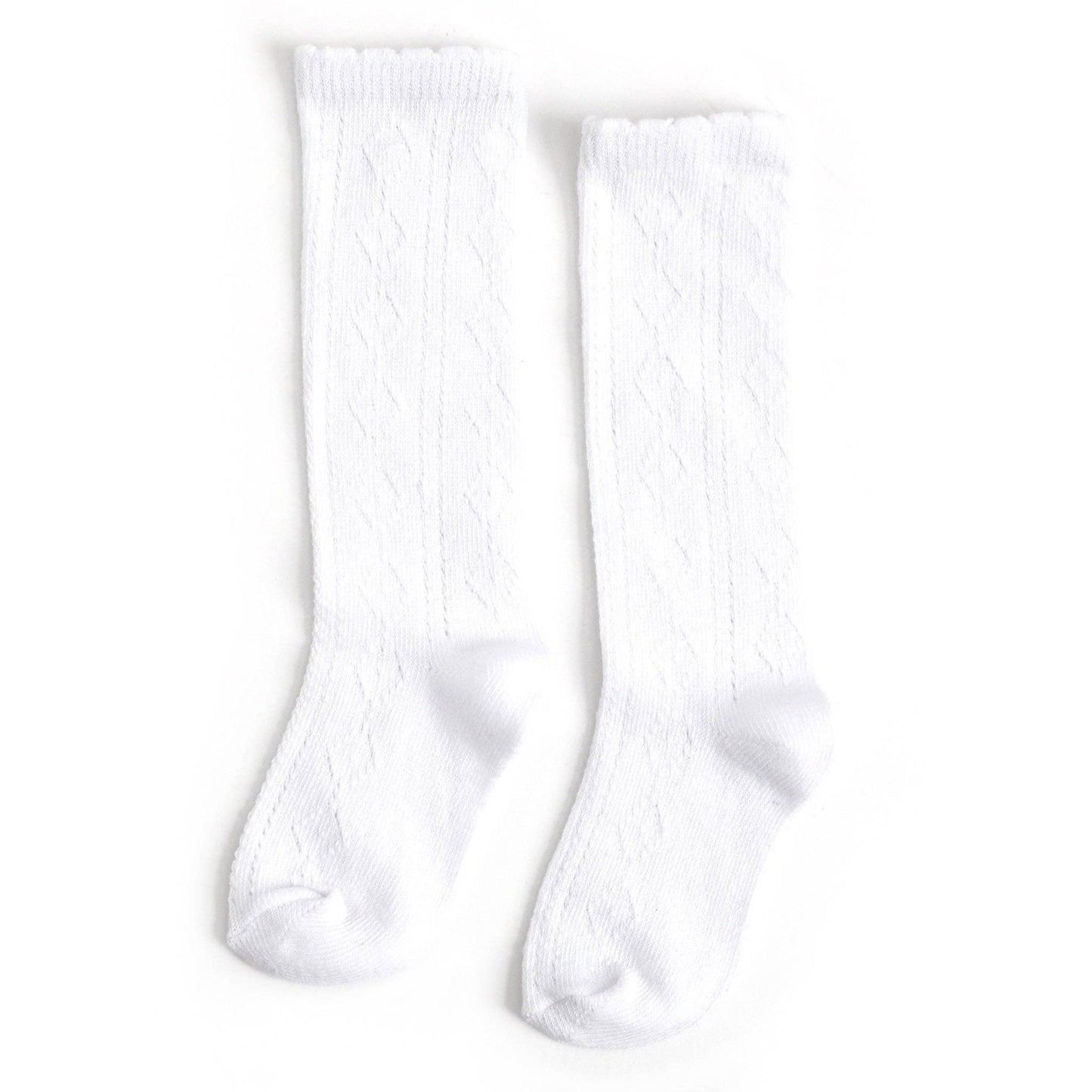 Fancy Knee High Socks - White