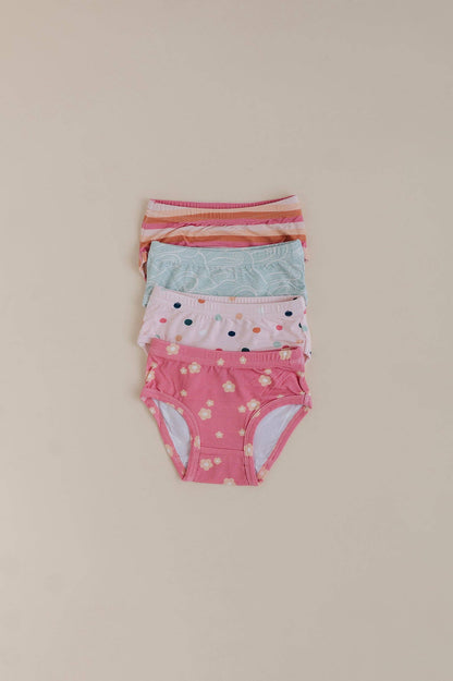 Girl's Bamboo Underwear: Summer Polka Dots