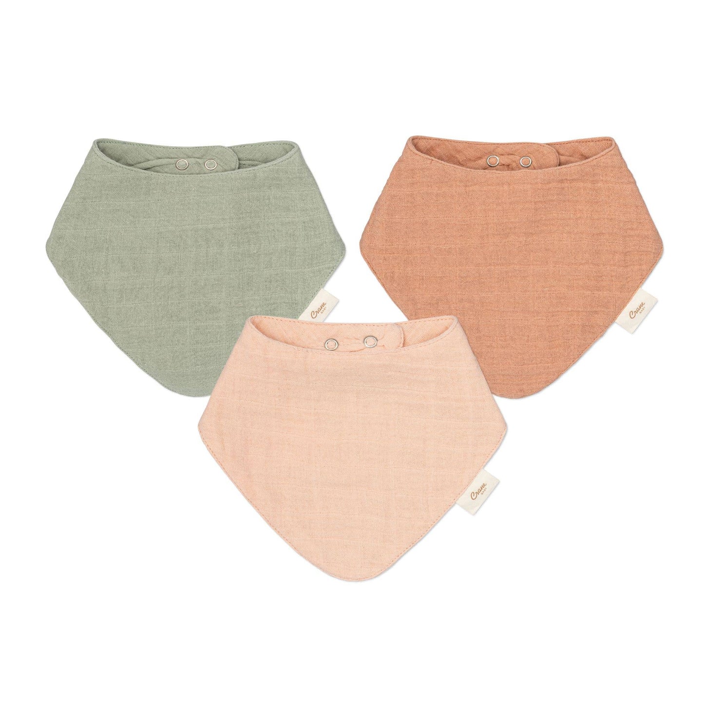 Muslin Bib Set - Rose
