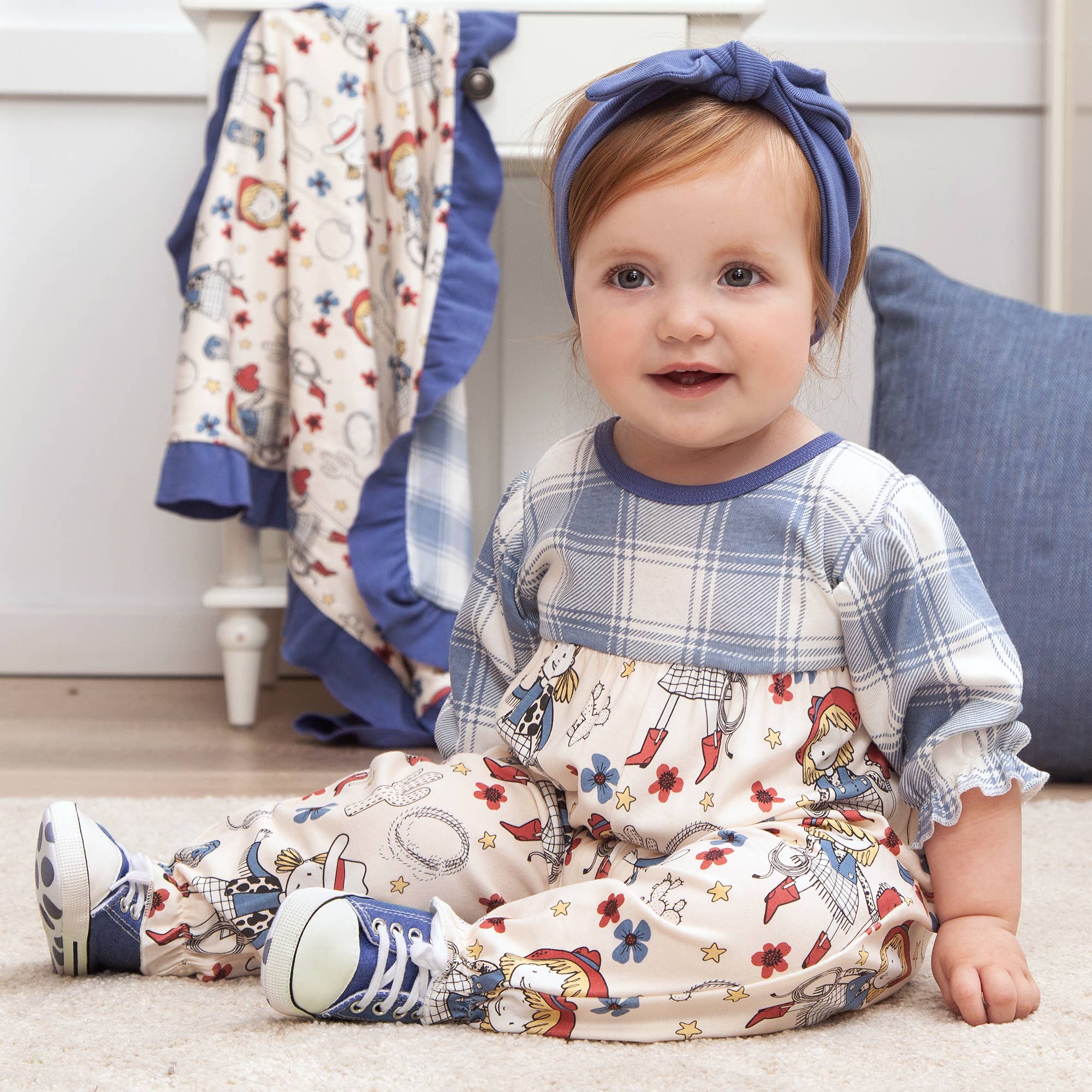 Cowgirl Bamboo Romper 6-9 months Cowgirl Bamboo Romper 6-9 months