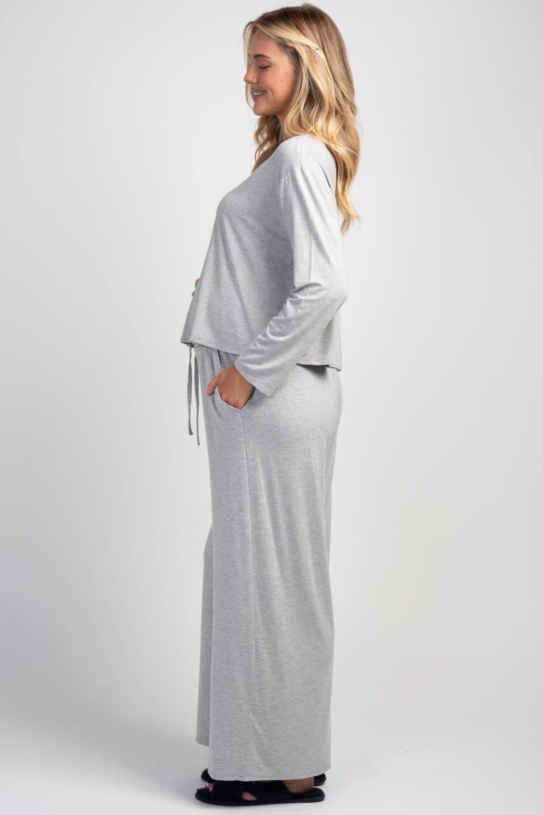 Maternity LS Lounge Set - Grey