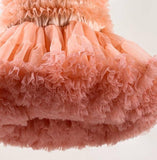 Puffy Tutu Smocked Dress - Coral