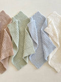 Waffle Mini Blanket, White