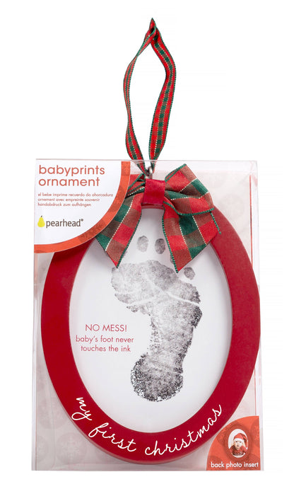 Double-Sided Photo & Babyprint Christmas Ornament Kit, Red