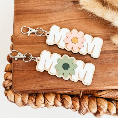 Mom 3D Daisy Keychain