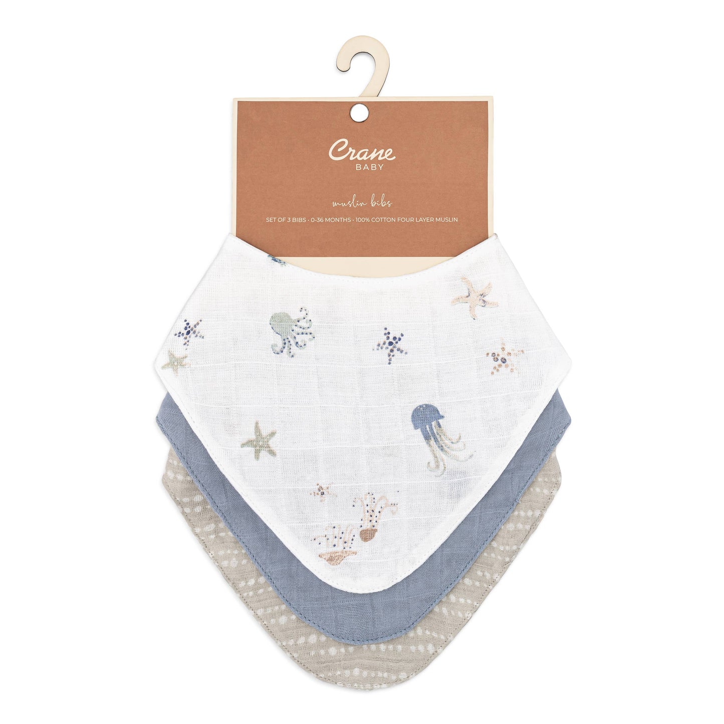 Muslin Bib Set - Cove Ocean