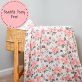Pretty in Peony Baby Swaddle Blanket