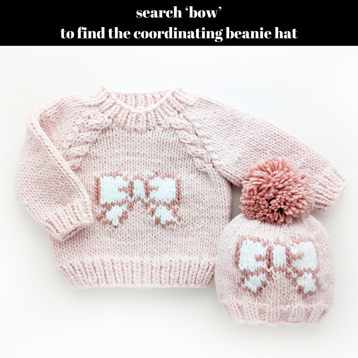 Knit Sweater Pink - Bow