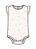Maggie Ribbed SS Bodysuit Ruffle - Emma