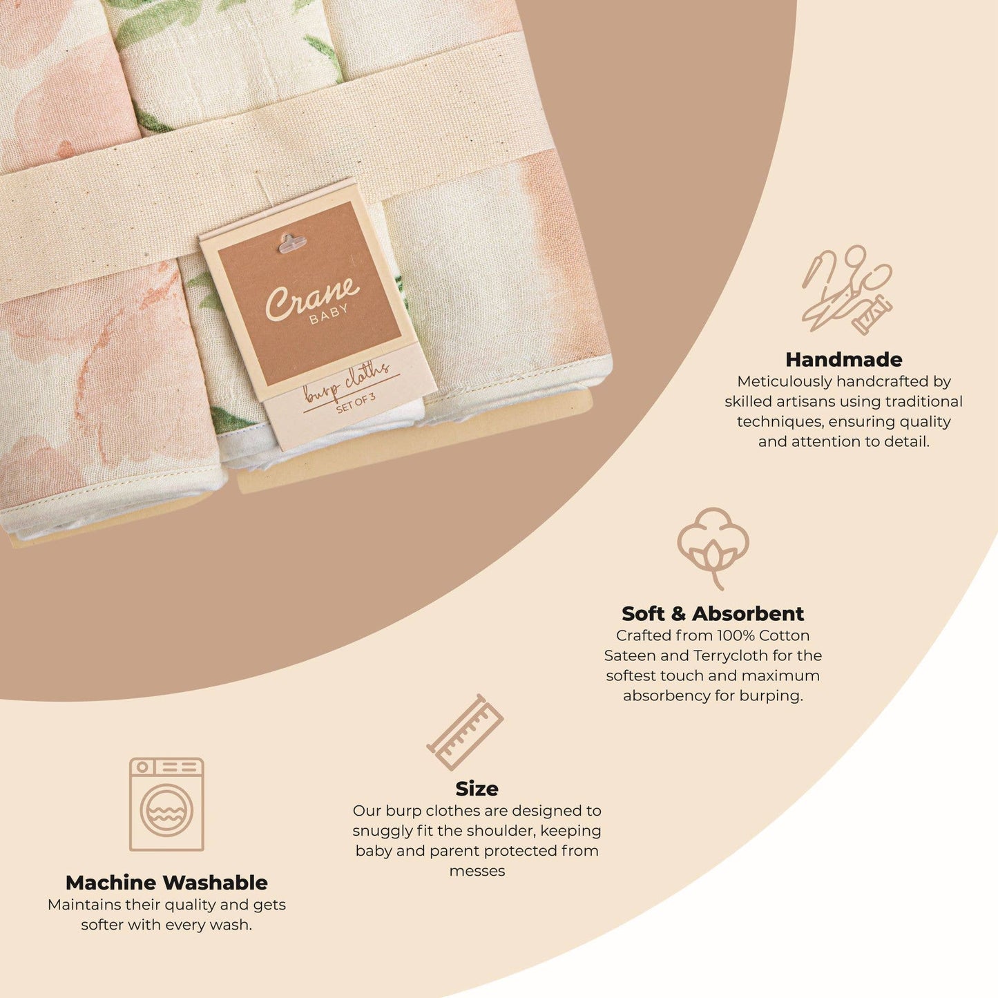 Burp Cloth Set - Parker
