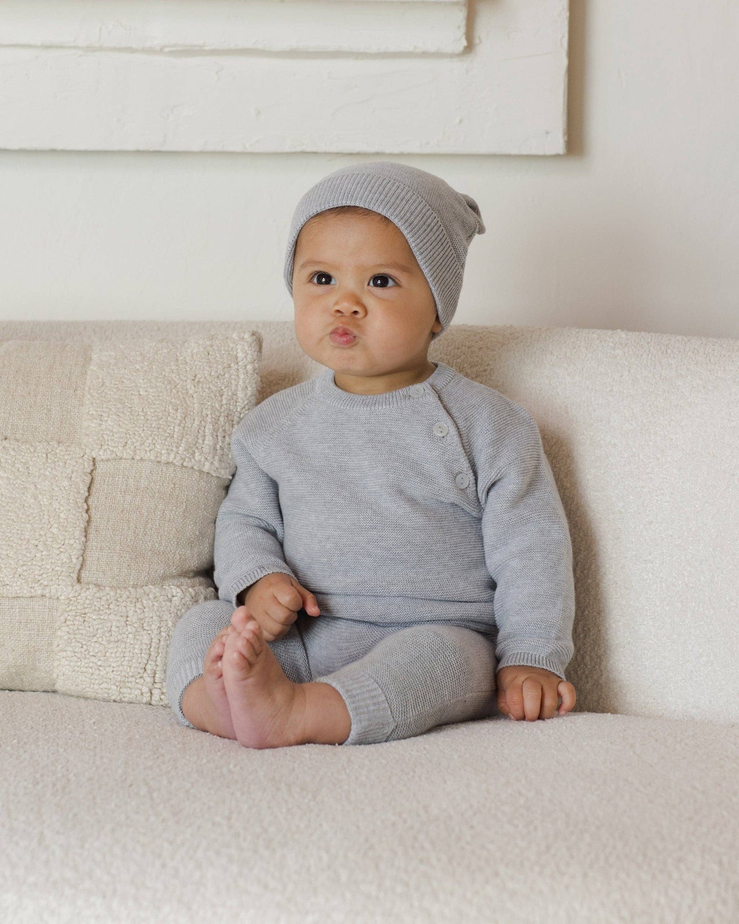 Bear Beanie Dusty Blue