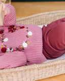 French Rose Heart Embroidered Slouchy Sweater