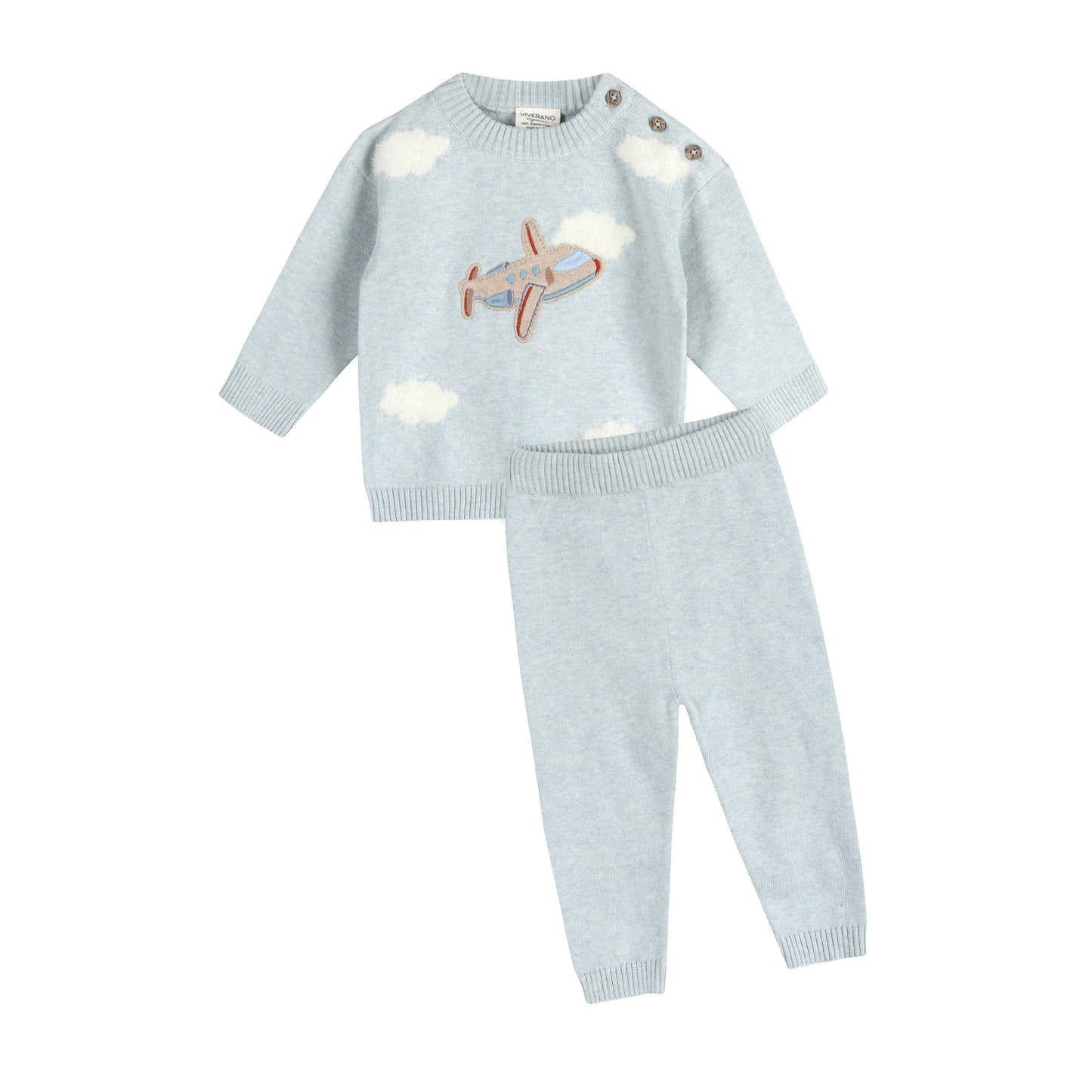 Knit Sweater Set - Airplane