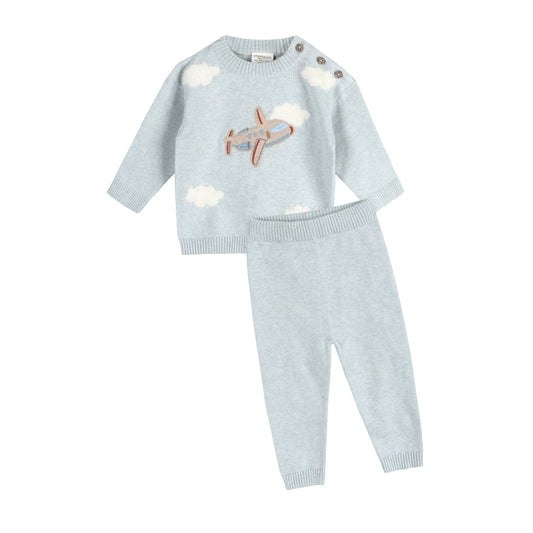 Knit Sweater Set - Airplane