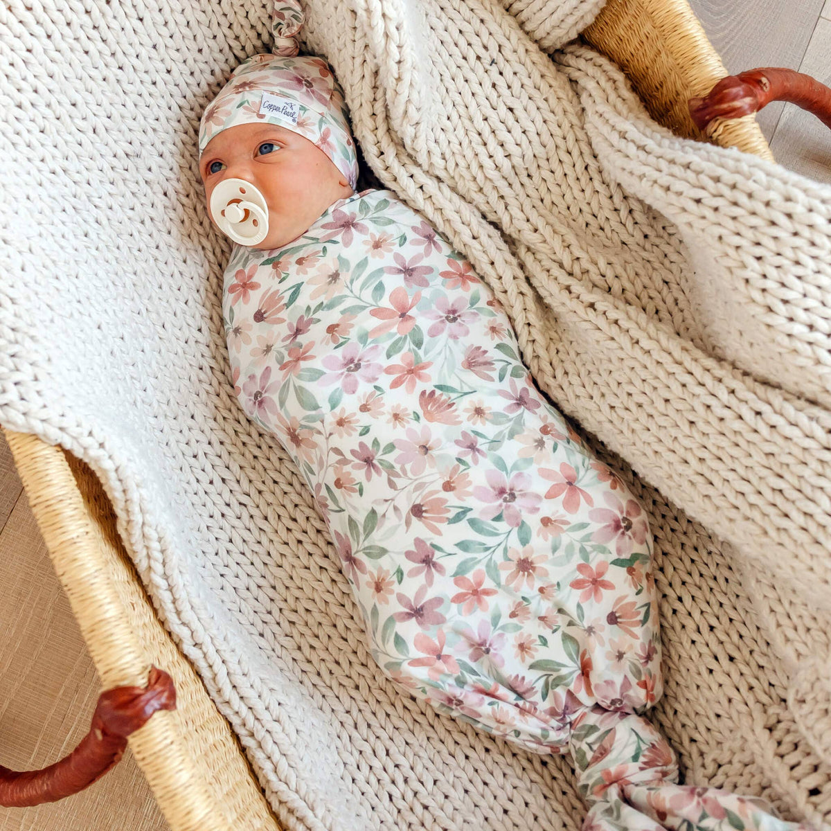 Knit Swaddle Blanket - Natalie