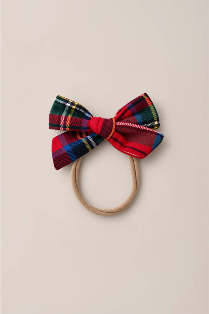 Hair Bows in Holiday Plaid