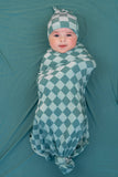 STORMY CHECK SWADDLE & BEANIE