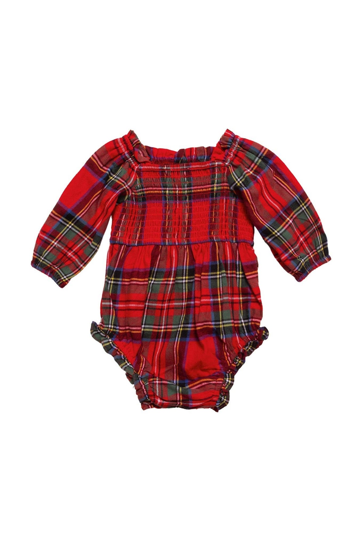 ICC Madeline Romper - Holiday Plaid
