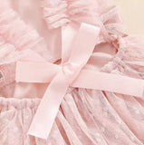 Dusty Rose Lace Tutu Romper