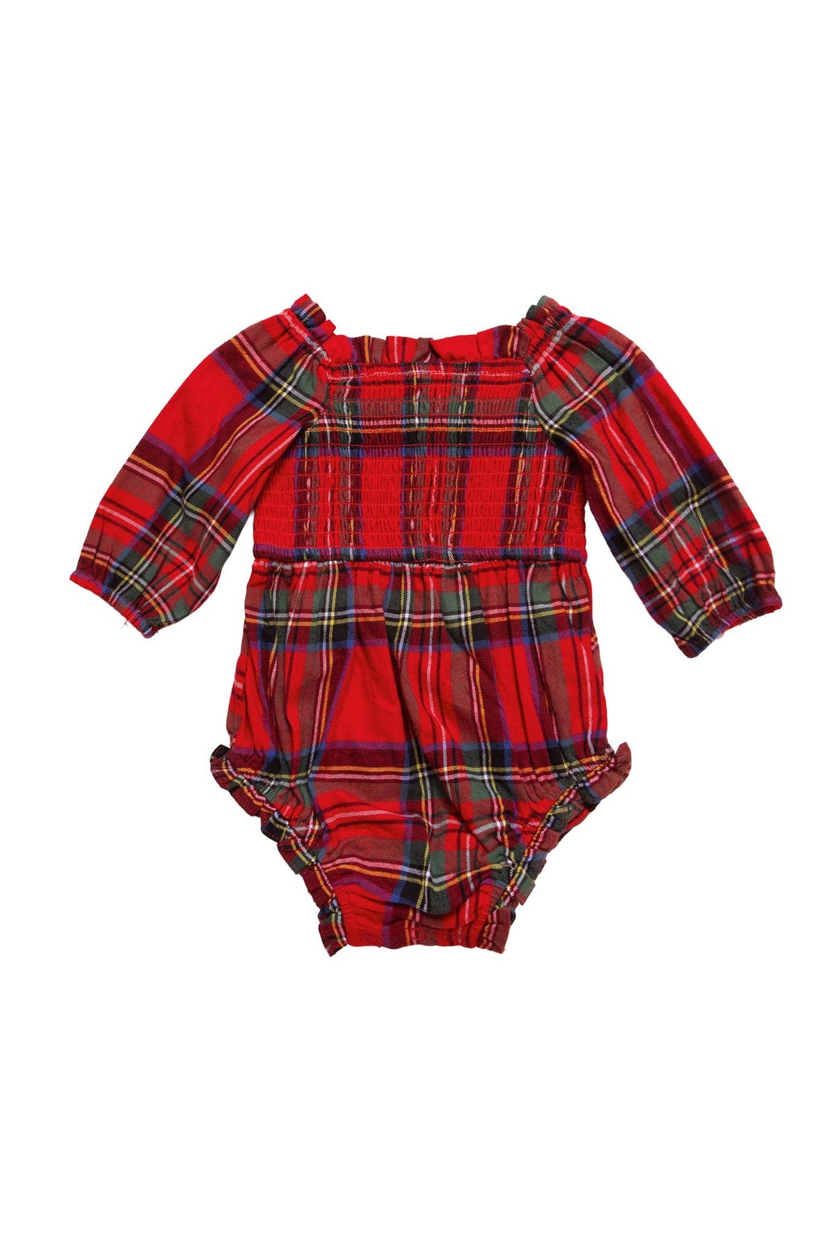 ICC Madeline Romper - Holiday Plaid