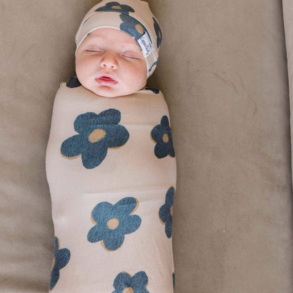 Knit Swaddle Blanket - Gemma In Tan