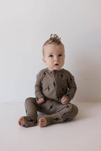 Bamboo Zip Pajamas | Lightning
