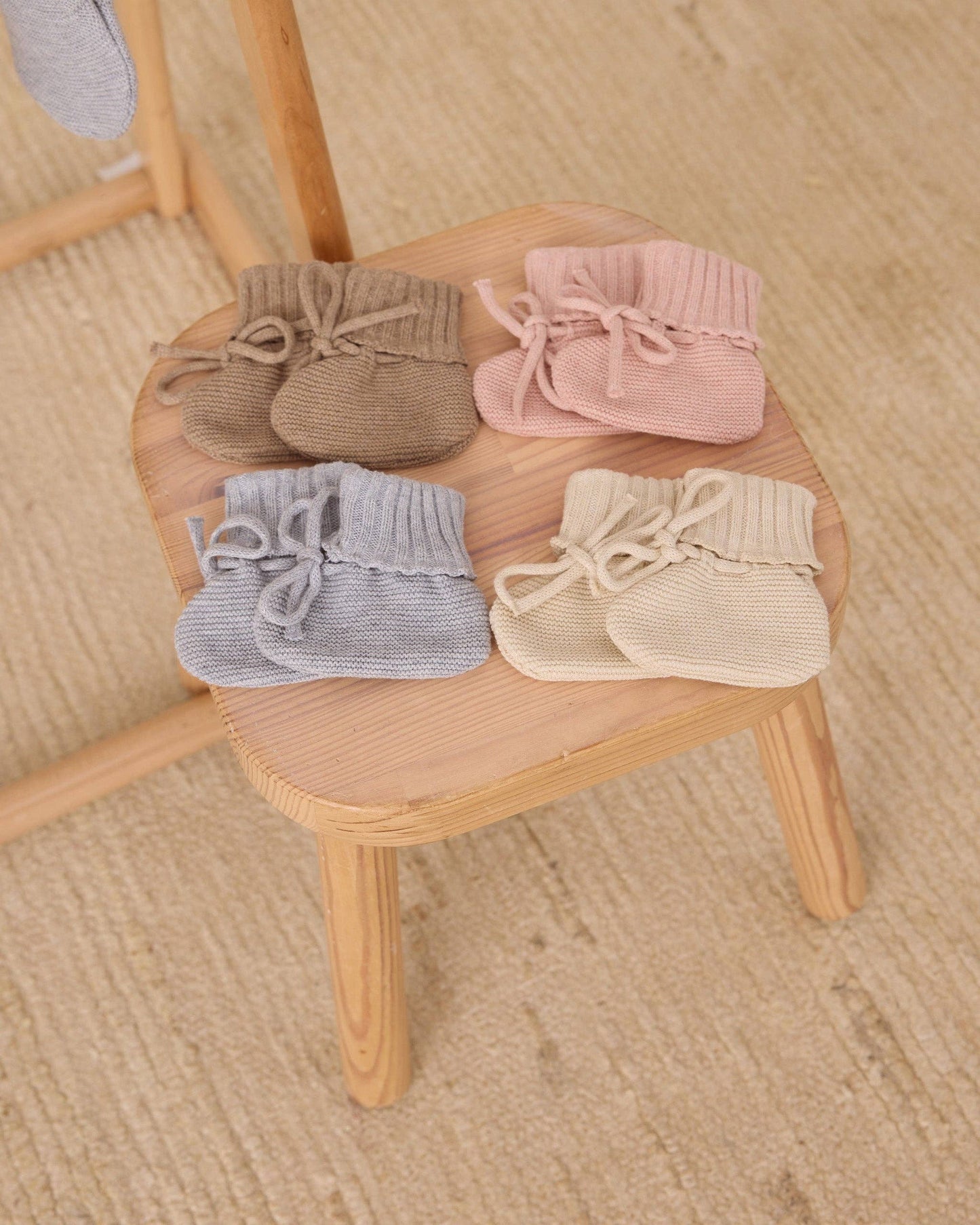 Knit Booties - Natural