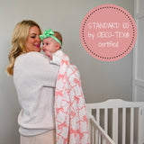 Beautiful Bows Muslin Swaddle Blanket
