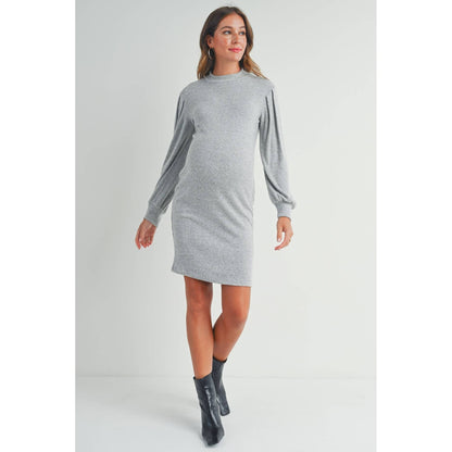 Maternity LS Rib Knit Dress
